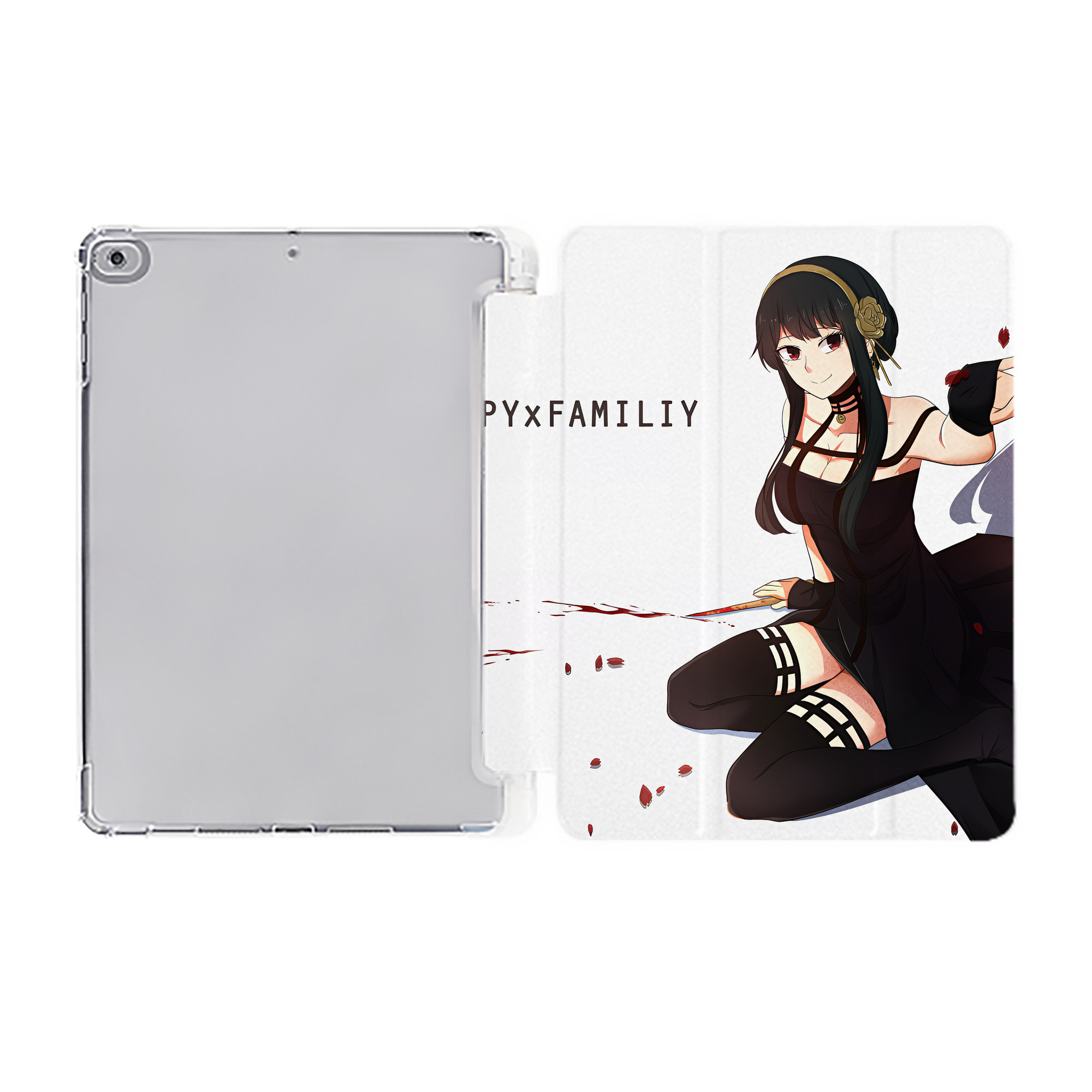 （画像用） SPY×FAMILY间谍家家酒 IPad ケース ペン収納付き 三つ折りスタンド PUレザー×シリコン 対応機種9.5/10.5/10.9インチ